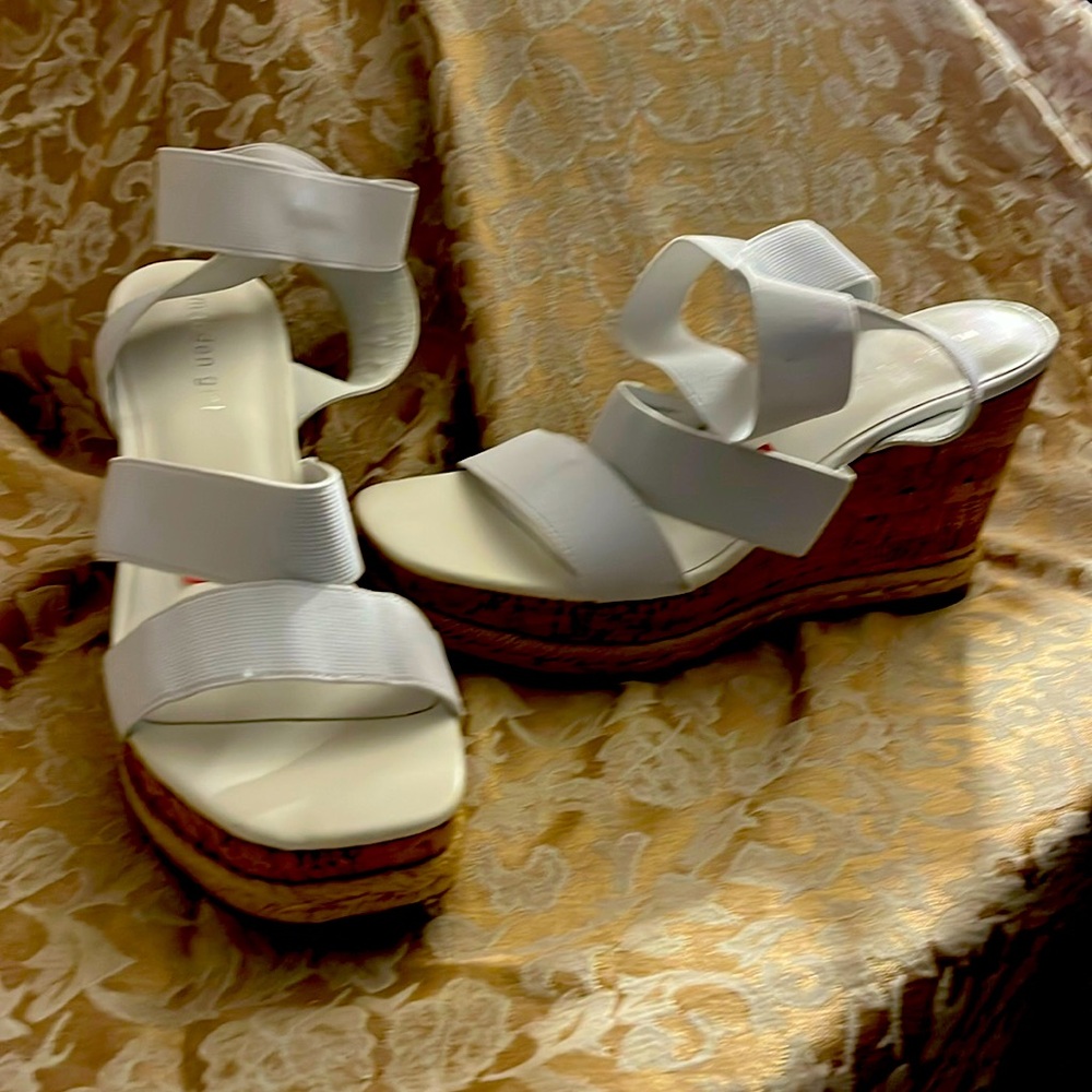 Cute white summer sandals